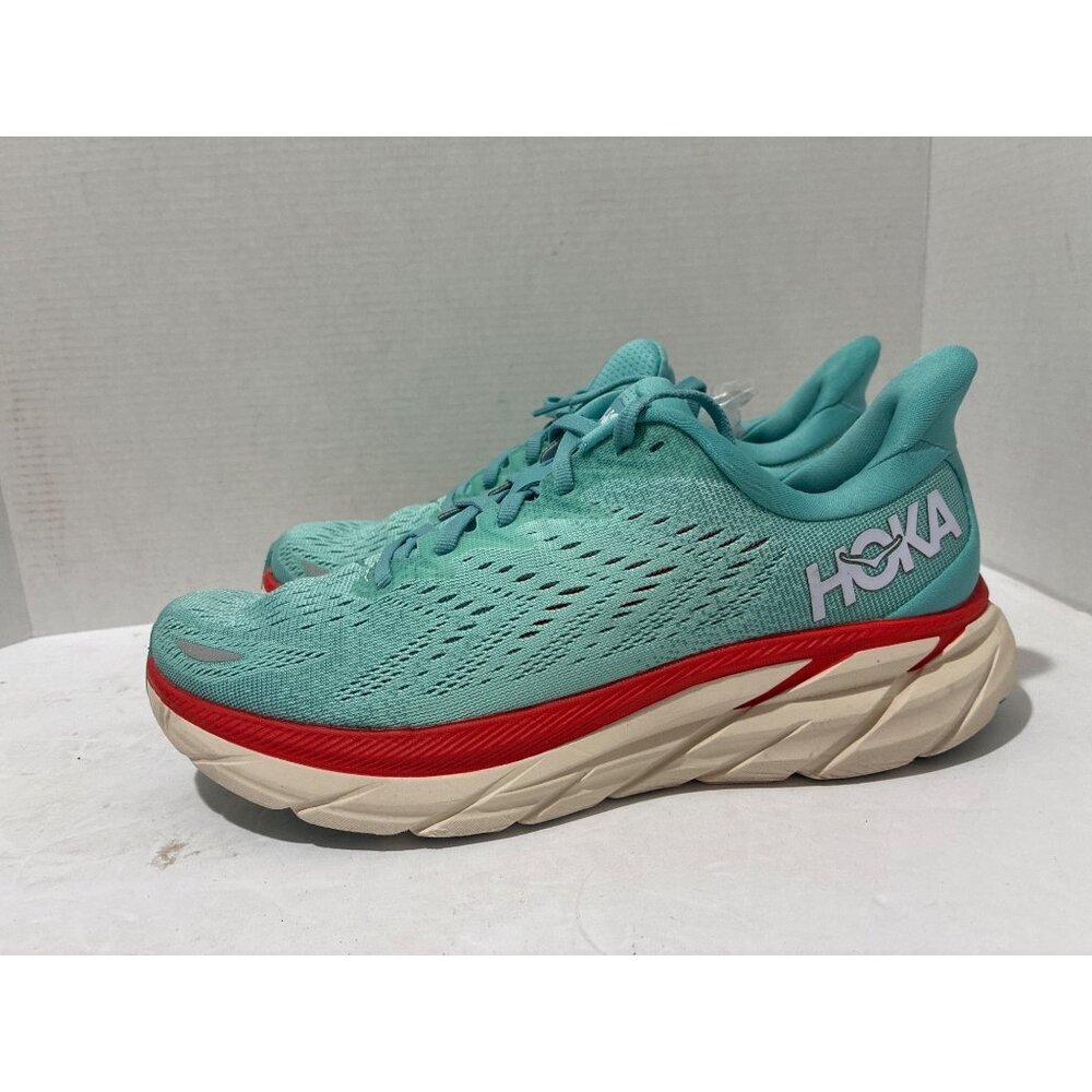 Hoka One One Clifton Womens size 8 running shoes  color turquoise orange
